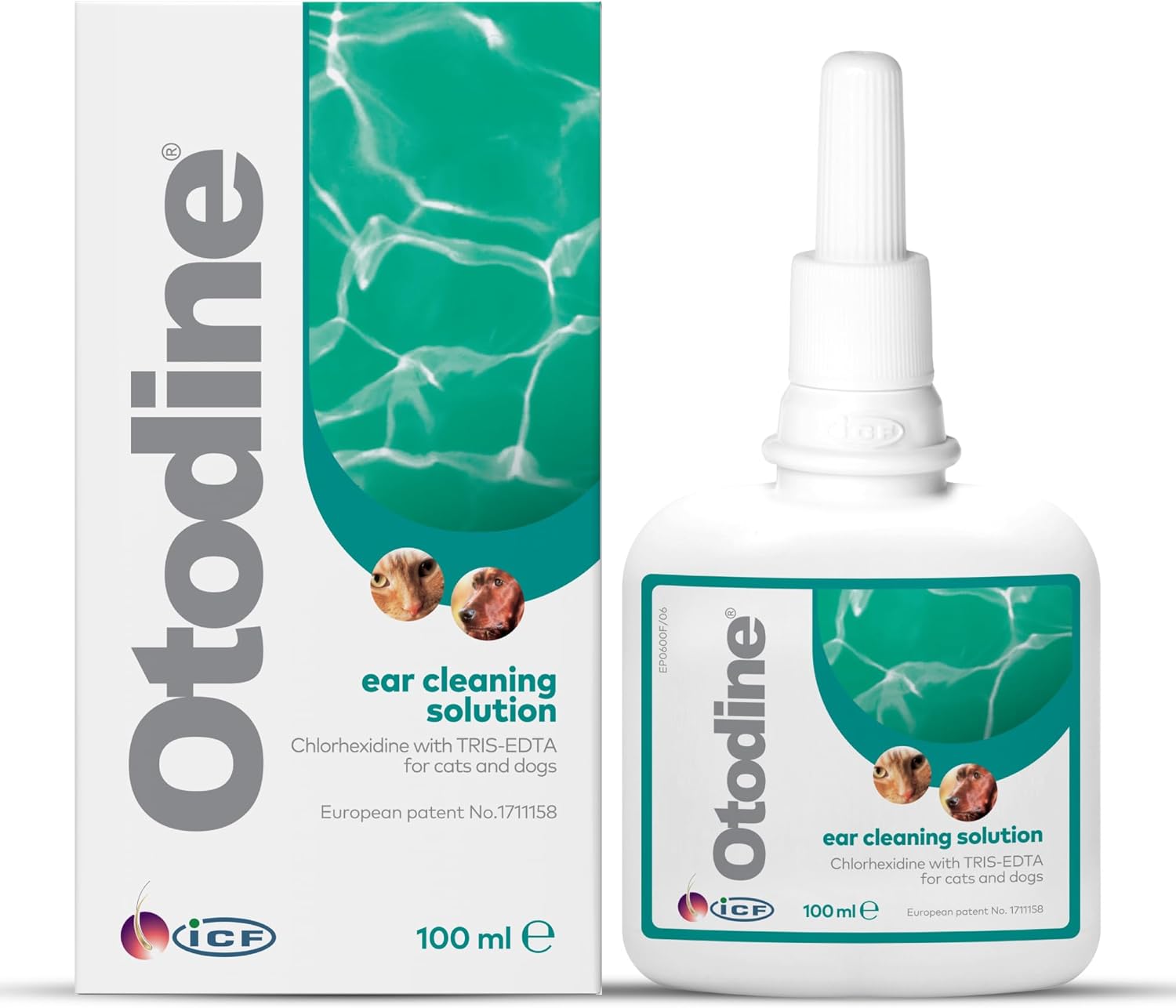 Icf Otodine Ear Cleaner Solution 100Ml For Dogs And Cats