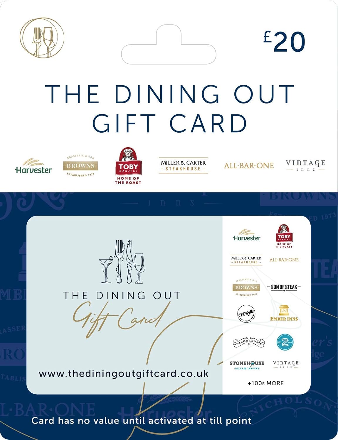 Mitchells & Butlers The Dining Out Gift Card Delivered By Post