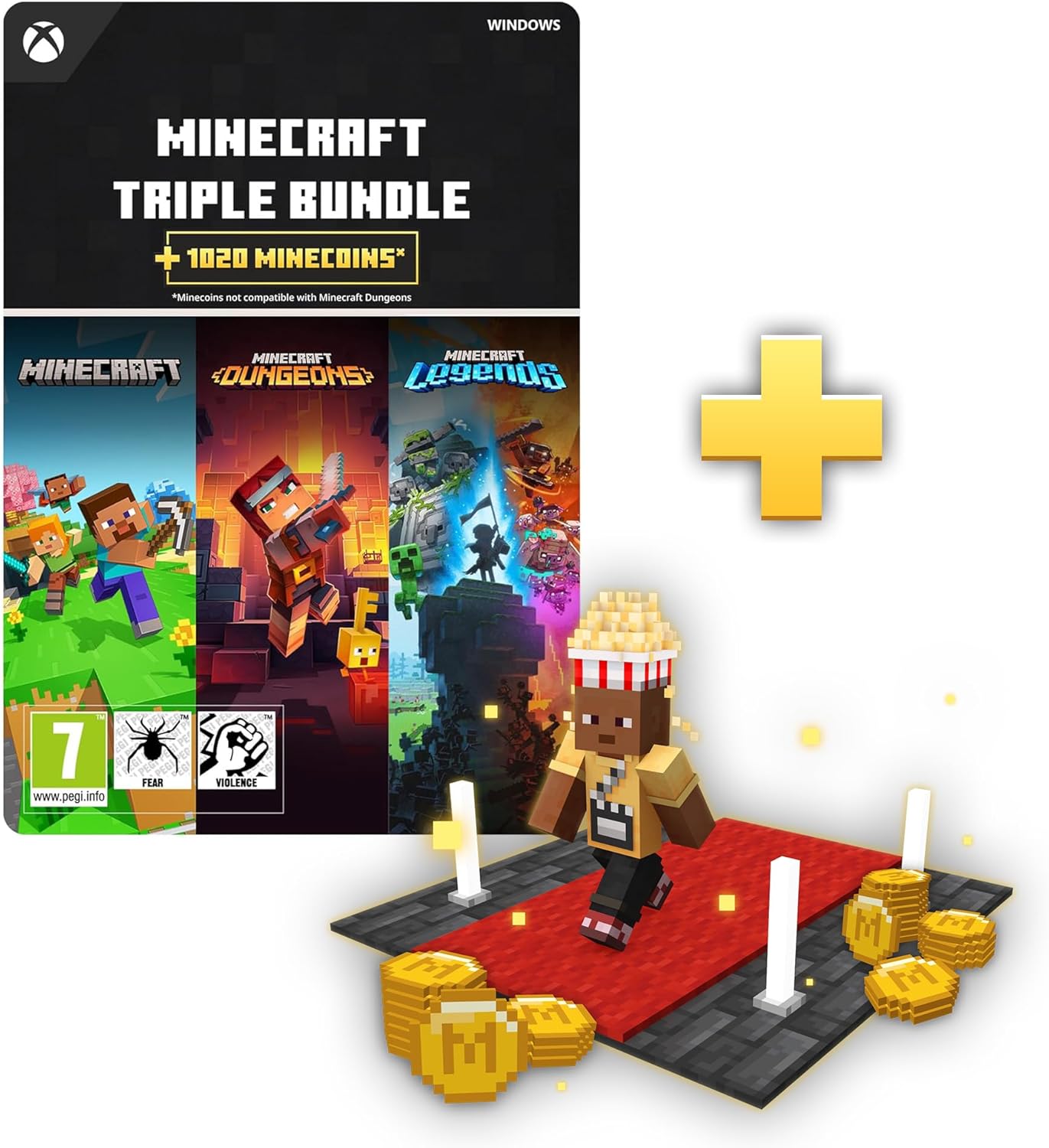 Xbox Minecraft Triple Bundle (Windows) - Includes Minecraft, Minecraft Dungeons & Minecraft Legends