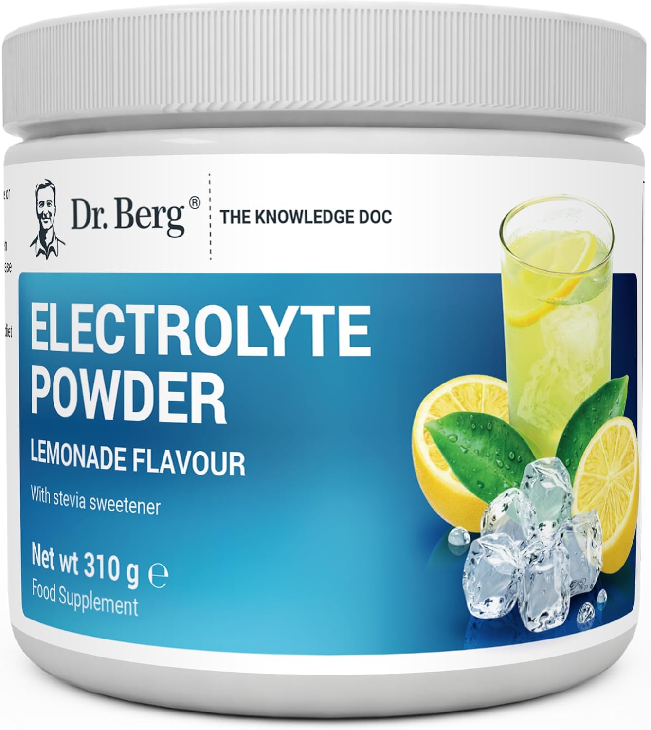 Dr. Berg Zero Sugar Hydration Keto Electrolyte Powder With 1000Mg Potassium & Pink Himalayan Salt - Lemonade Flavor
