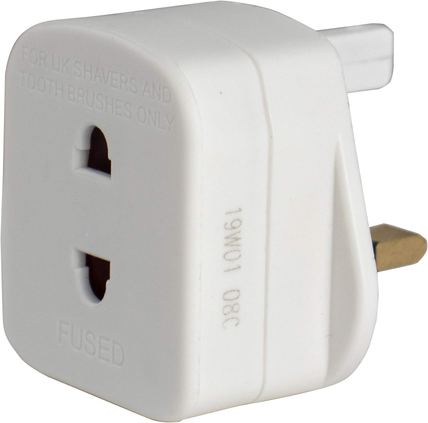 Masterplug Shavingadaptor_01 Electric Shaver Adaptor White