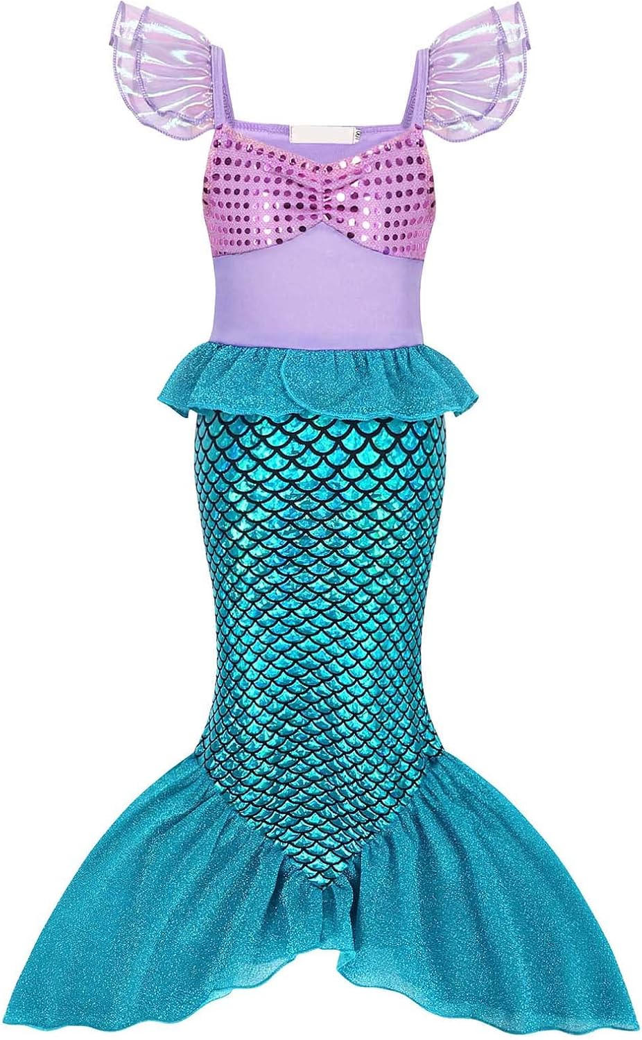 Jurebecia Mermaid Costume For Little Girls - Blue Mermaid Outfit With Accessories
