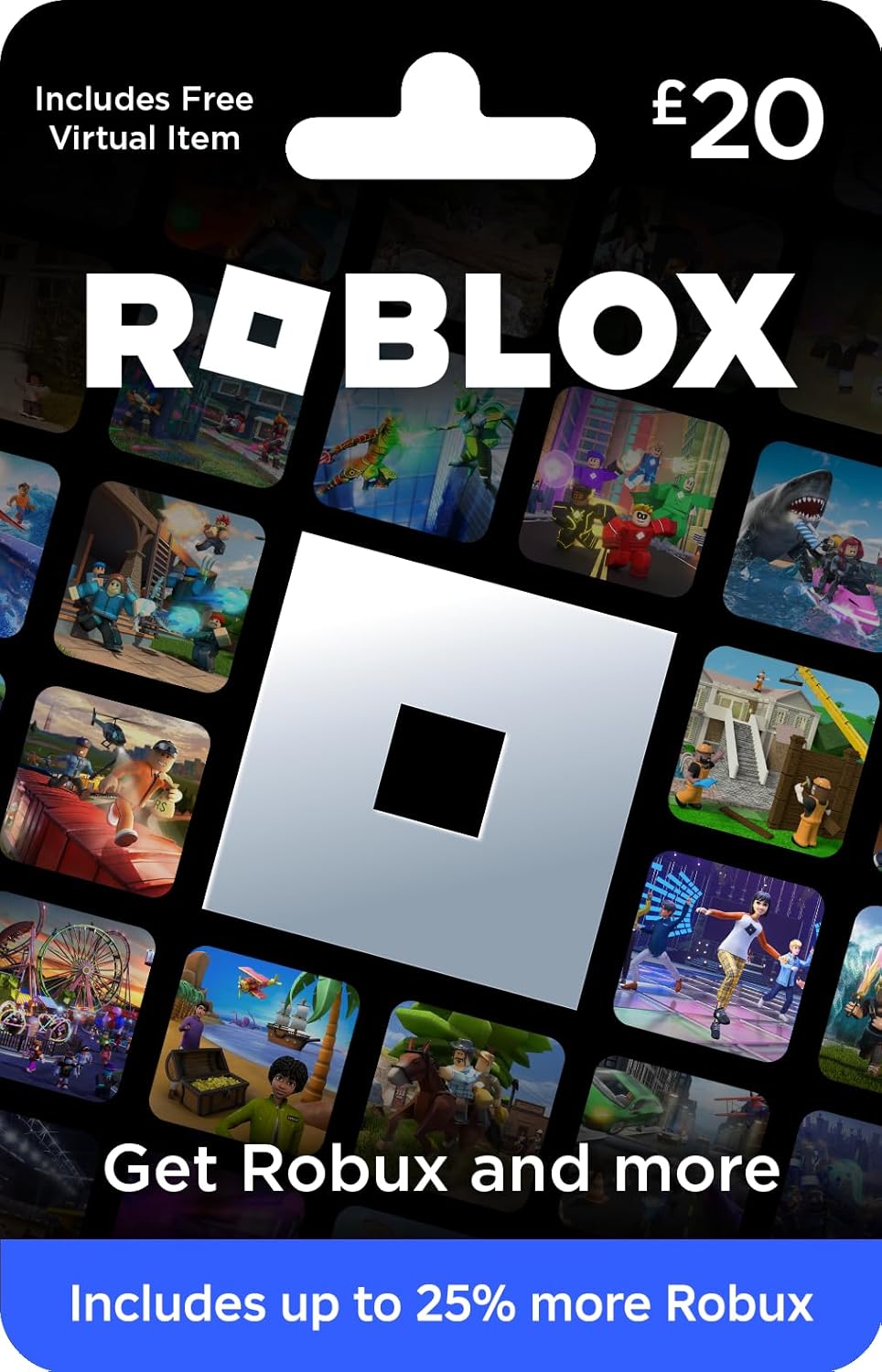 Roblox Physical Gift Card With 25% Extra Robux Credit