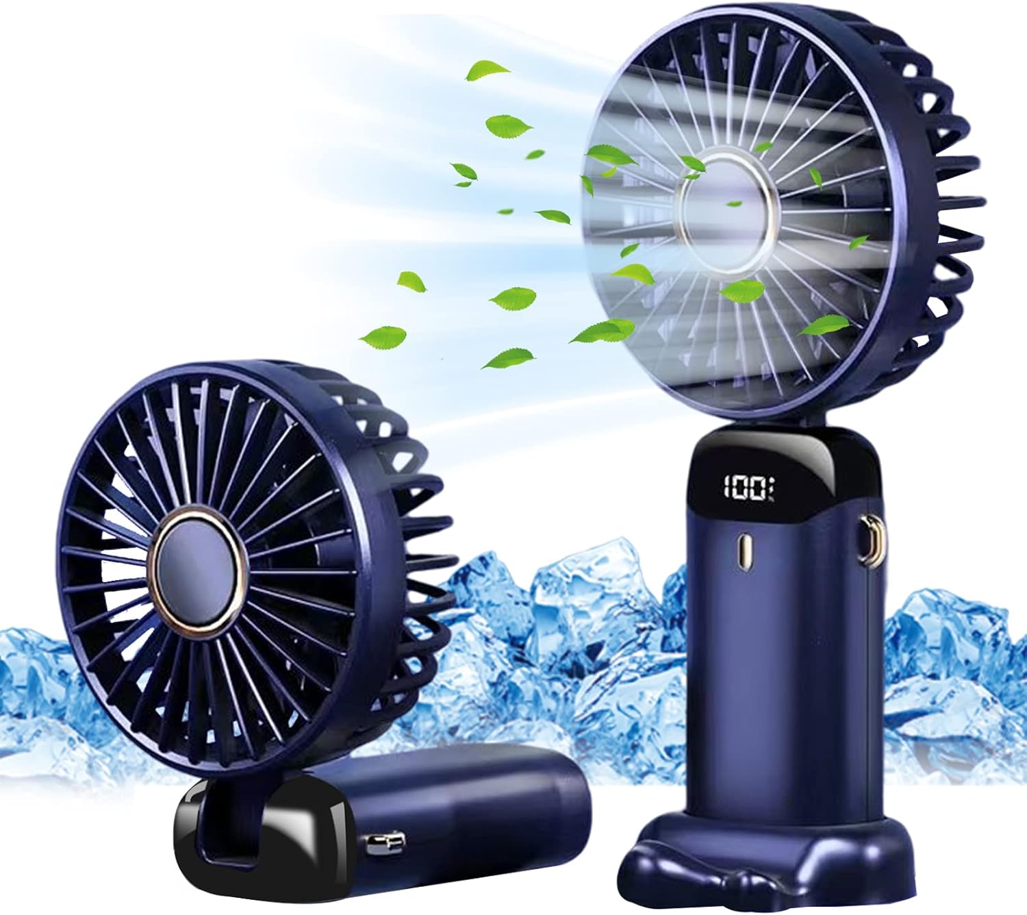 Jsdoin N15 Portable Handheld Fan With 5 Adjustable Speeds And Rechargeable Battery