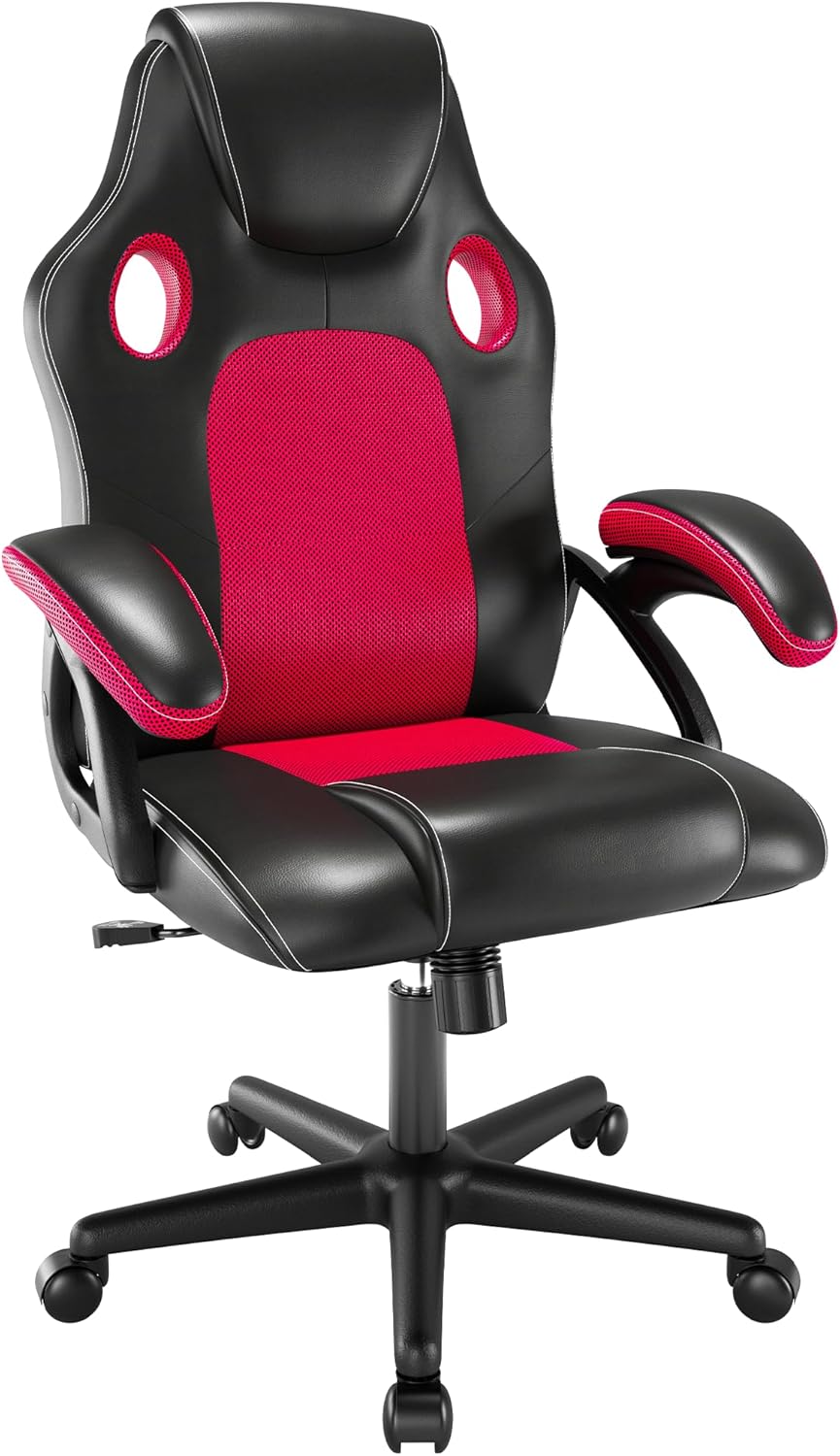 Play Haha Ergonomic High Back Office Chair With Breathable Mesh And Adjustable Lumbar Support