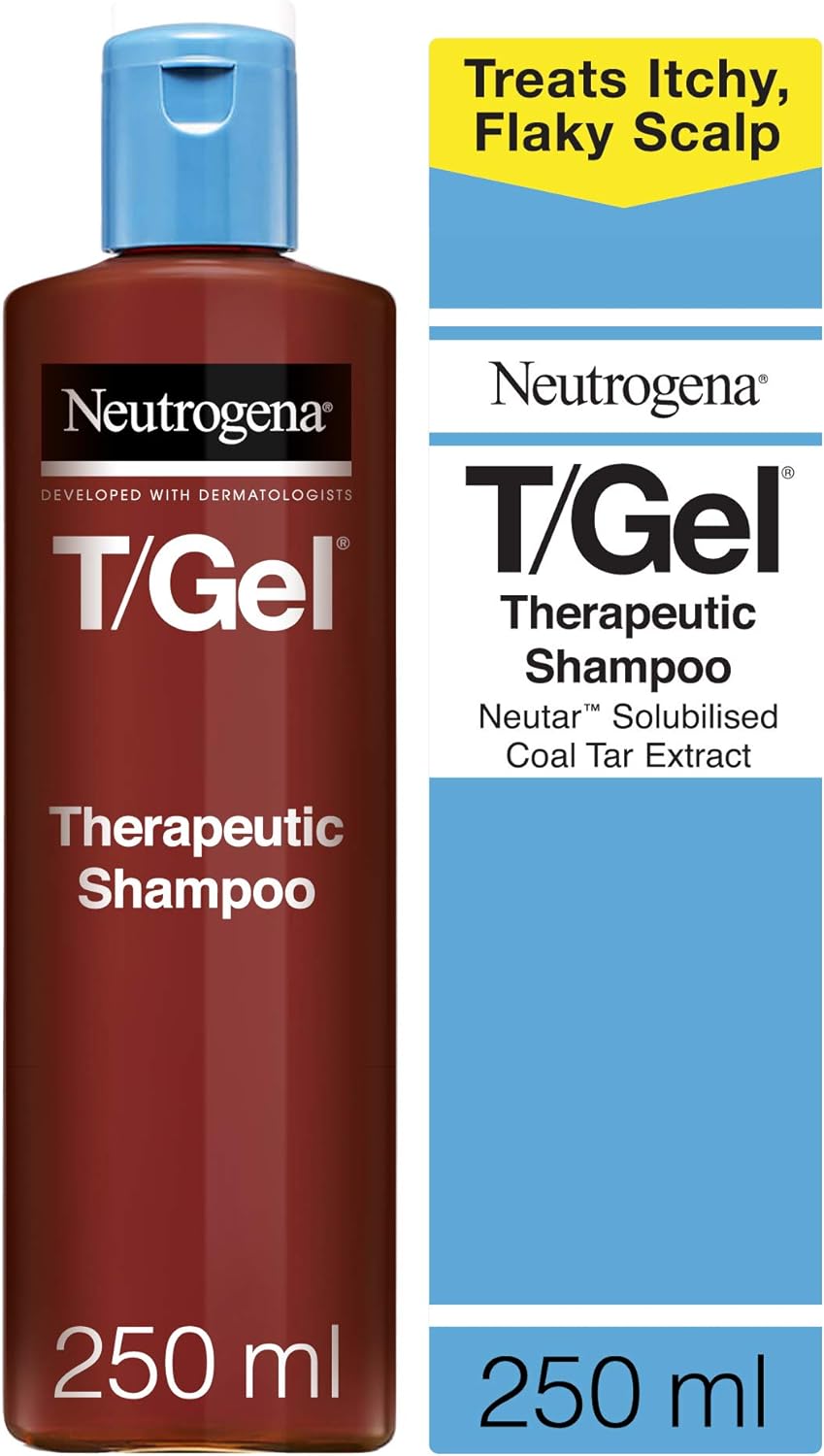 Neutrogena T/Gel Therapeutic Shampoo 250Ml - Medicated Anti-Dandruff Treatment For Flaky, Itchy Scalp