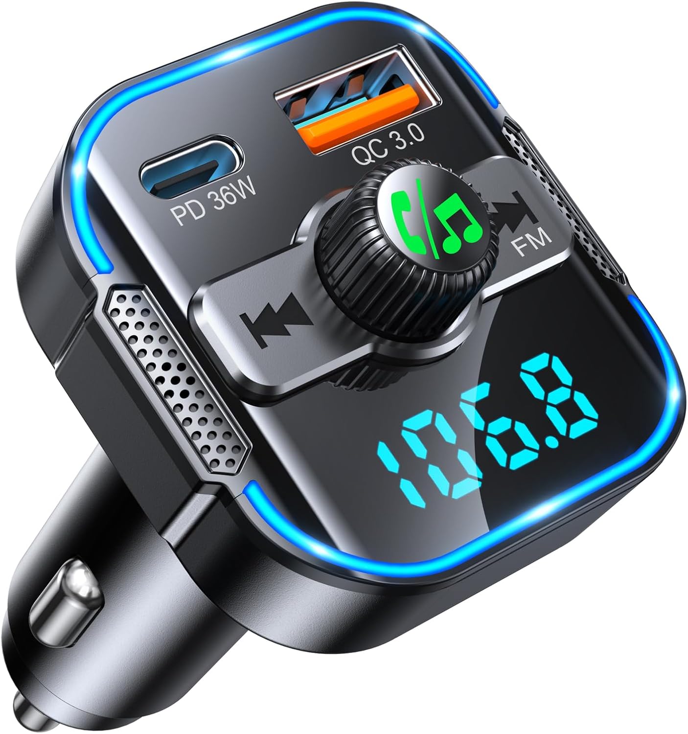 Glangeh 2025 Bluetooth 5.3 Car Adapter & Fast Charger