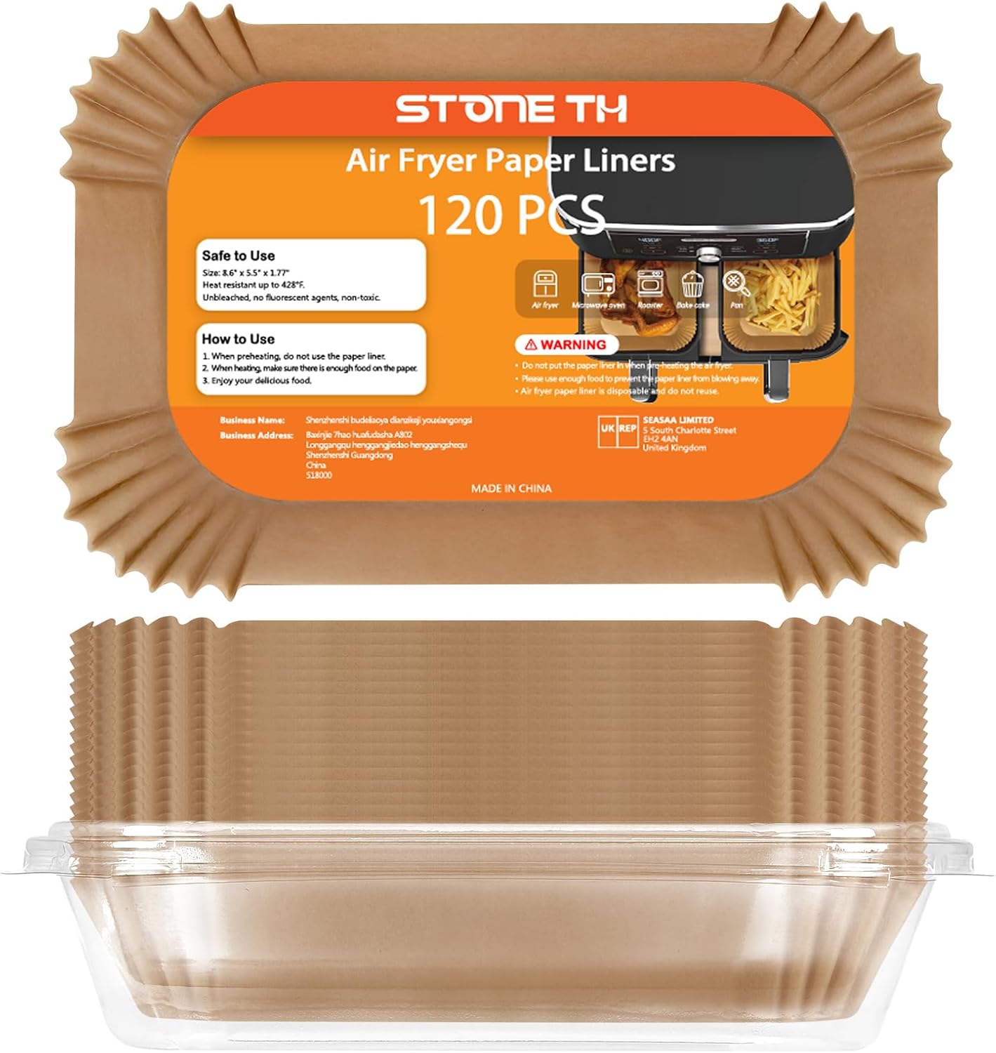 Stone Th Air Fryer Liners For Ninja Dual Zone Models - 120Pcs