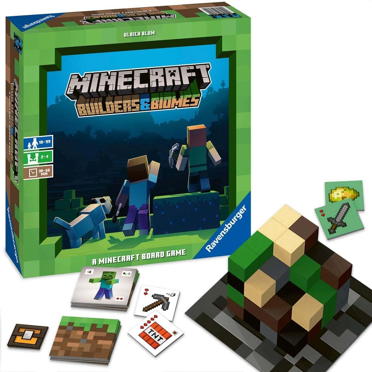 Ravensburger Minecraft Builders & Biomes Strategy Board Game - 2-4 Players, Age 10+