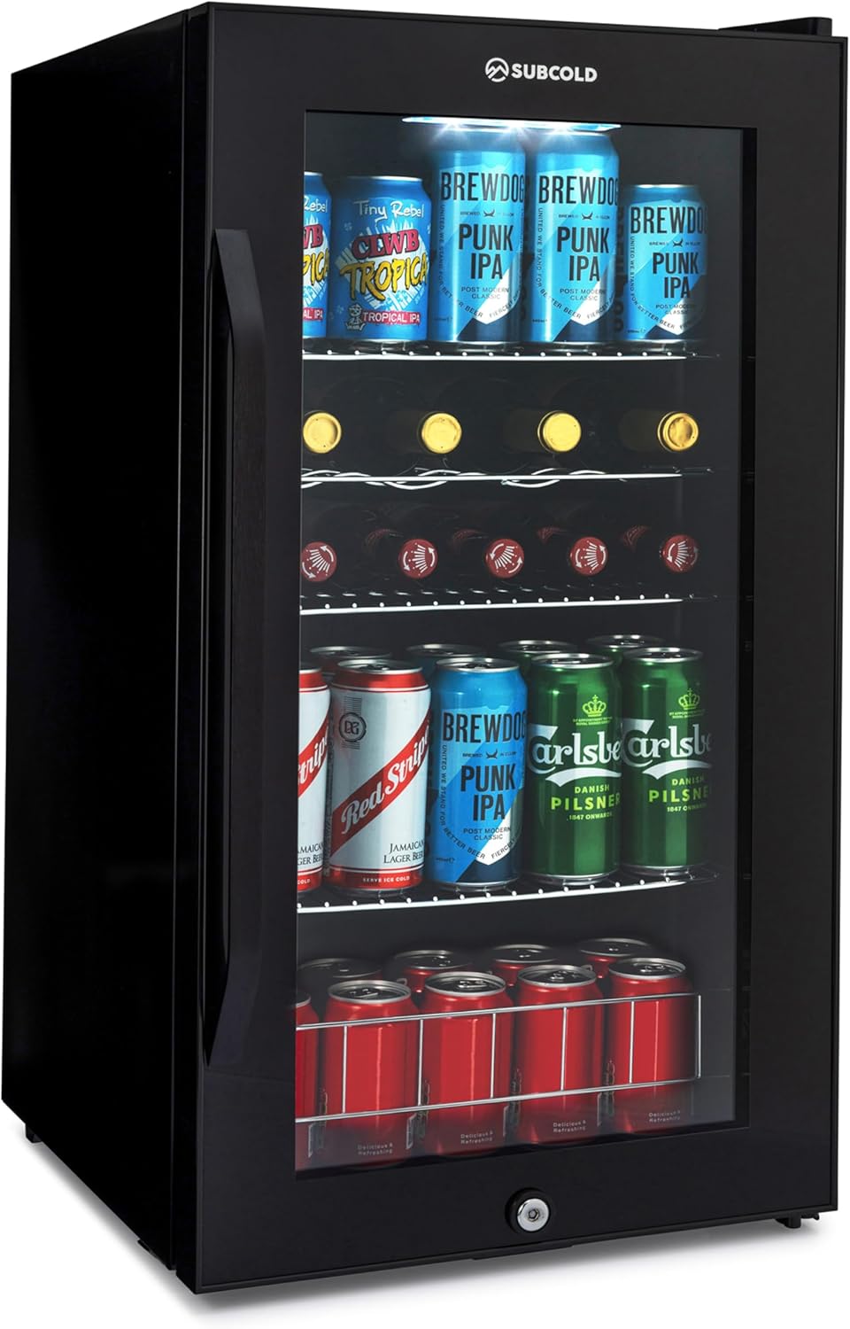 Subcold Ace90 Led Touch Control Beer Fridge With Glass Door & Auto Defrost