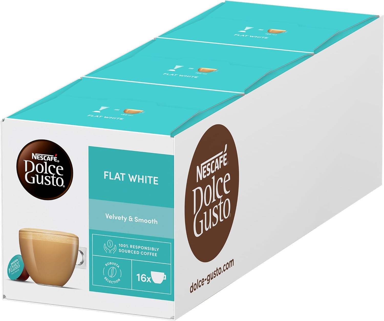 Nescafé Dolce Gusto Flat White Coffee Pods (48 Count)