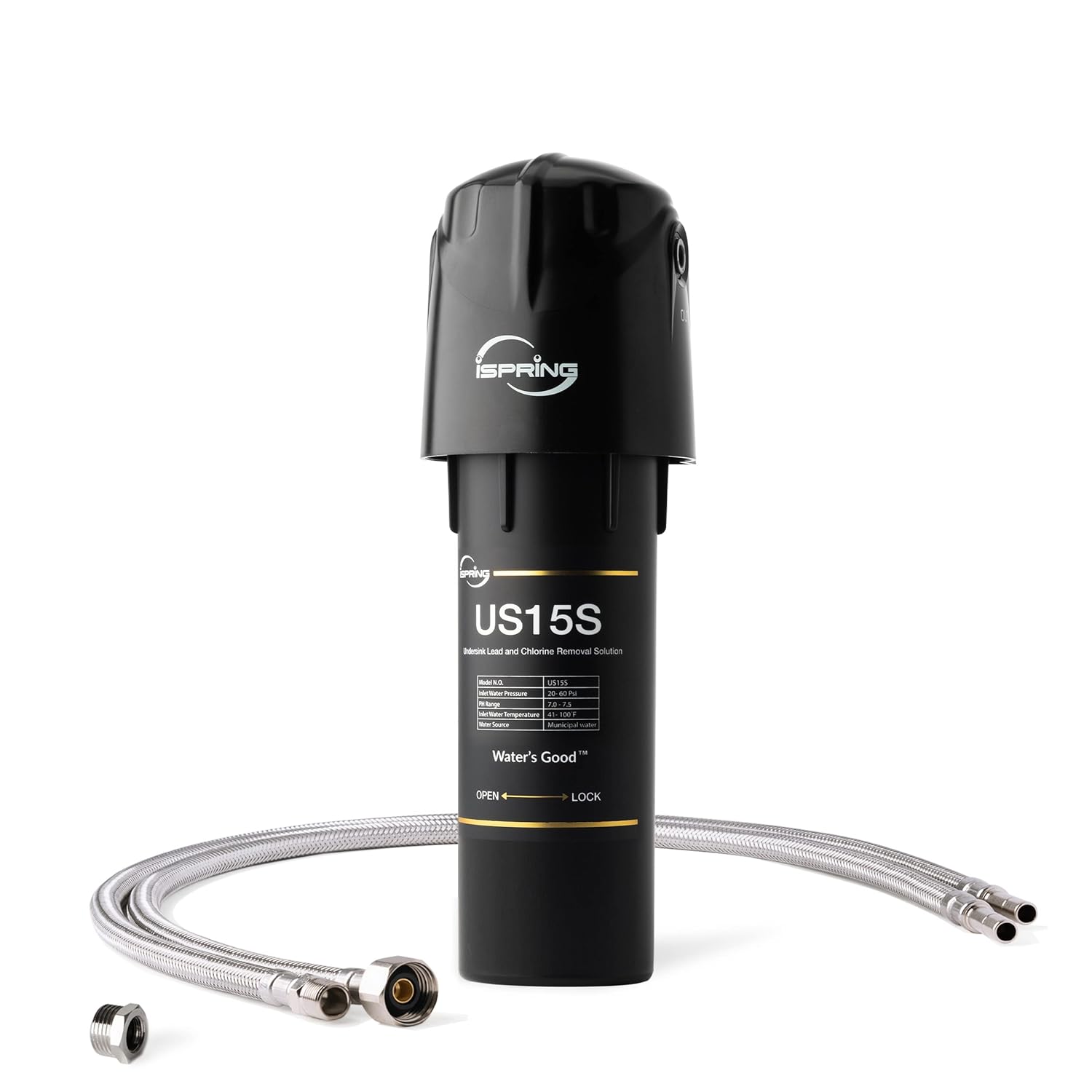Ispring Us15Sd Under Sink Water Filter System, High Capacity Filtration, Reduces Lead And Chlorine