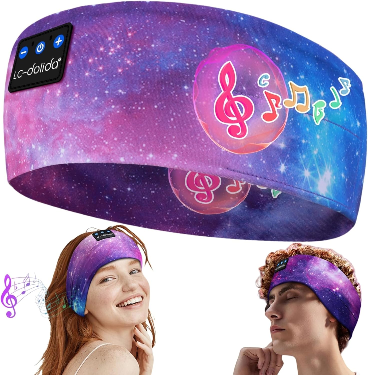 Lc-Dolida Sleep Headphones Headband With Bluetooth - Wireless Sports Headphones For Sleep & Exercise