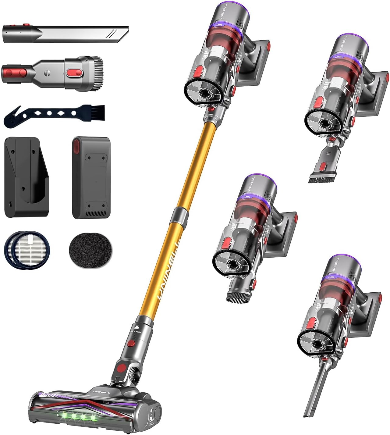 Uninell Home Cordless Rechargeable Vacuum Cleaner Uv5, 48Kpa 550W