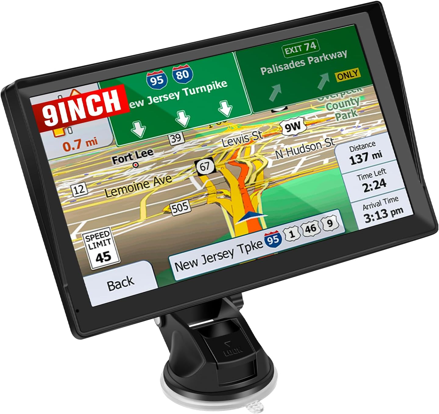 Vapourd 9 Inch Gps Navigator Sat Nav For Car And Truck With Uk And Europe Maps