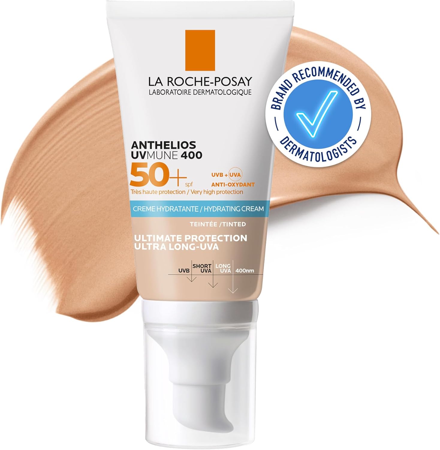 La Roche-Posay Anthelios Uvmune 400 Hydrating Tinted Sunscreen Spf50+ For Sensitive Skin 50Ml