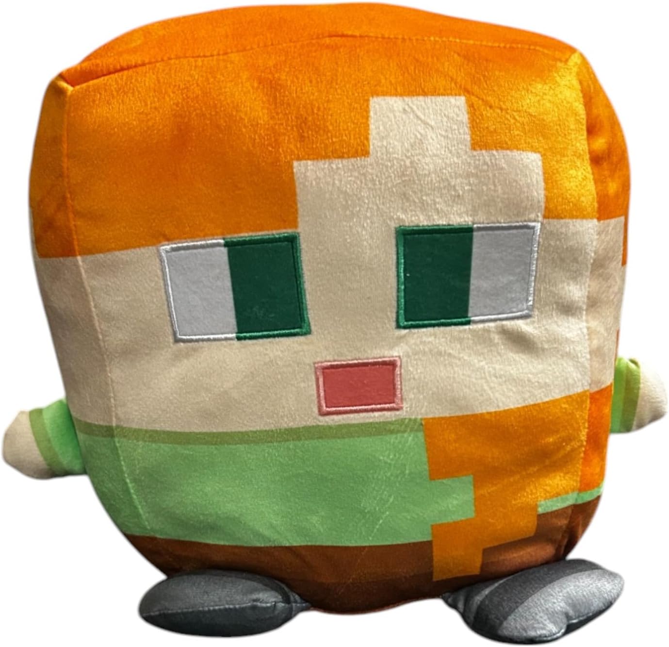 Minecraft Cuutopia Alex Plush Toy By Mattel, 10 Inches, Orange And Green