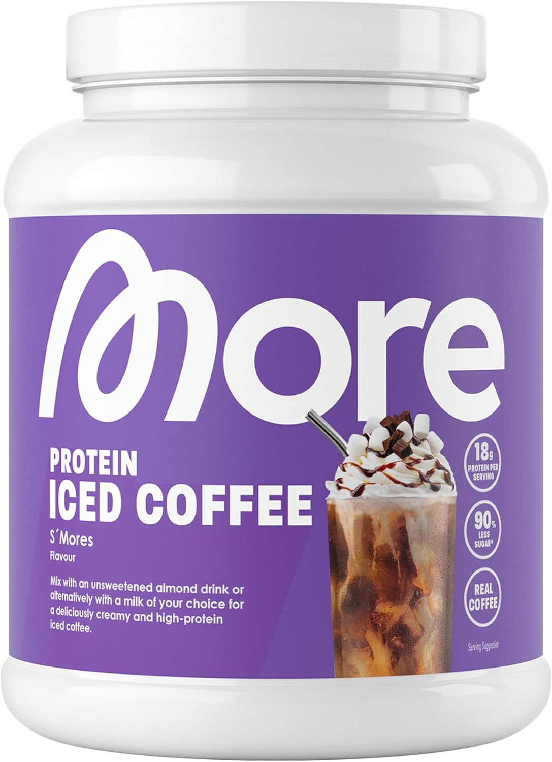 More Nutrition More Protein Iced Coffee 500G Powder - High Protein, Low Sugar & Fat