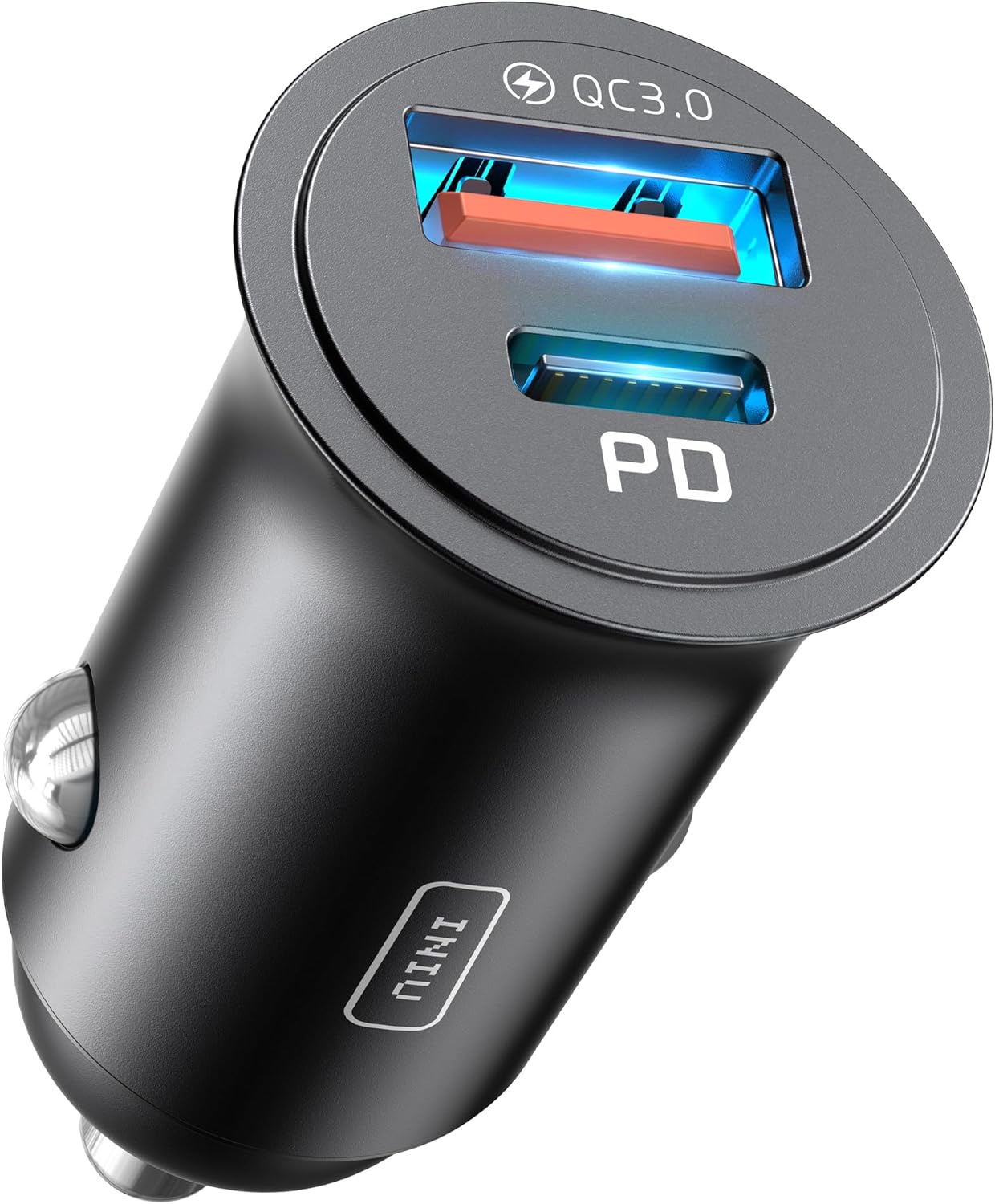 Iniu Car Charger, 60W Dual Usb Pd & Qc Fast Charging Adapter For Iphone And Samsung Devices