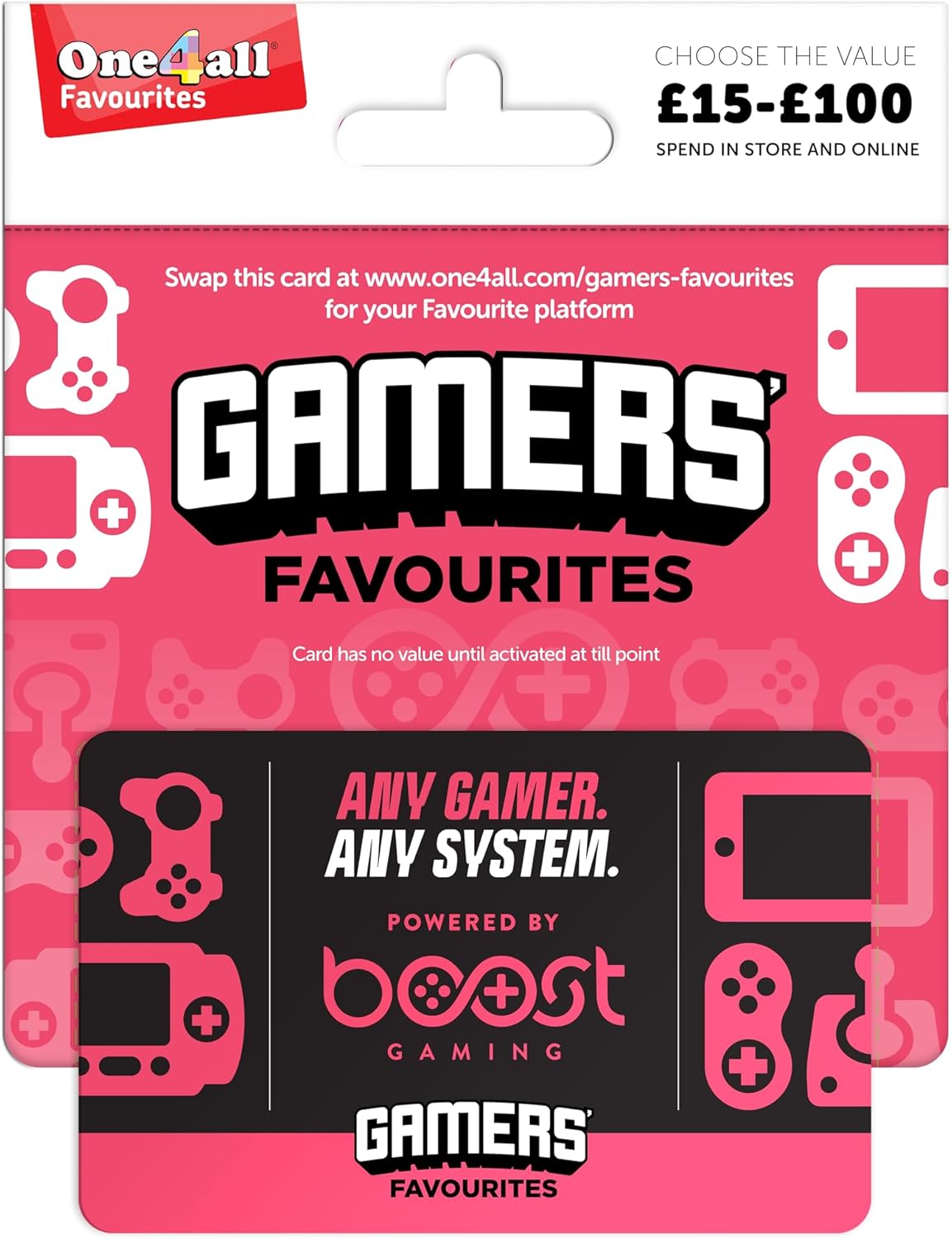 One4All Gamers Favourites Gift Card - Uk Redemption