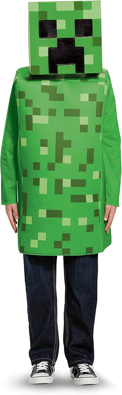 Disguise Official Classic Creeper Minecraft Costume For Kids - Sizes S, M, L
