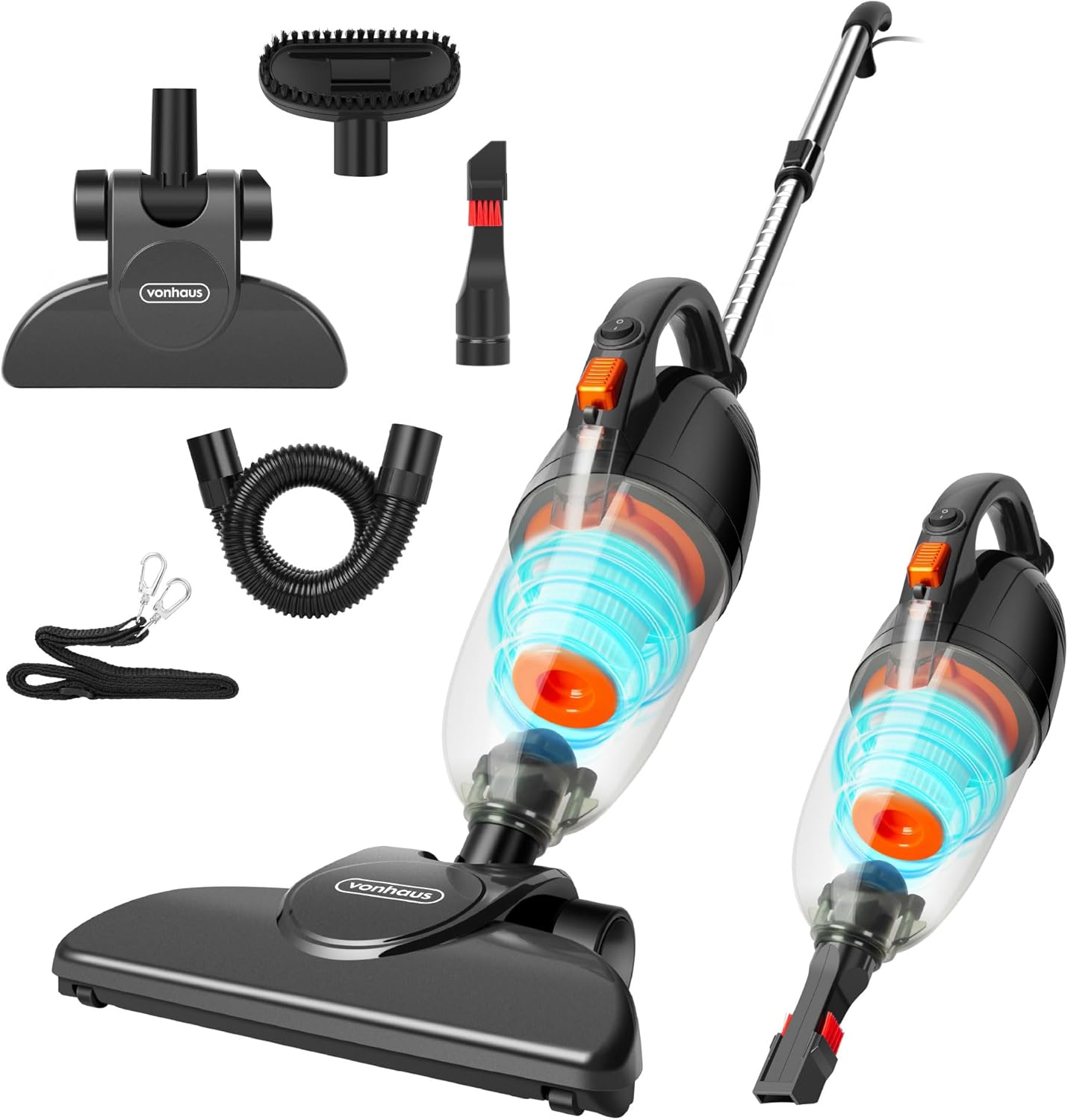 Vonhaus 800W Stick Vacuum Cleaner 2-In-1 Upright & Handheld With Hepa Filtration