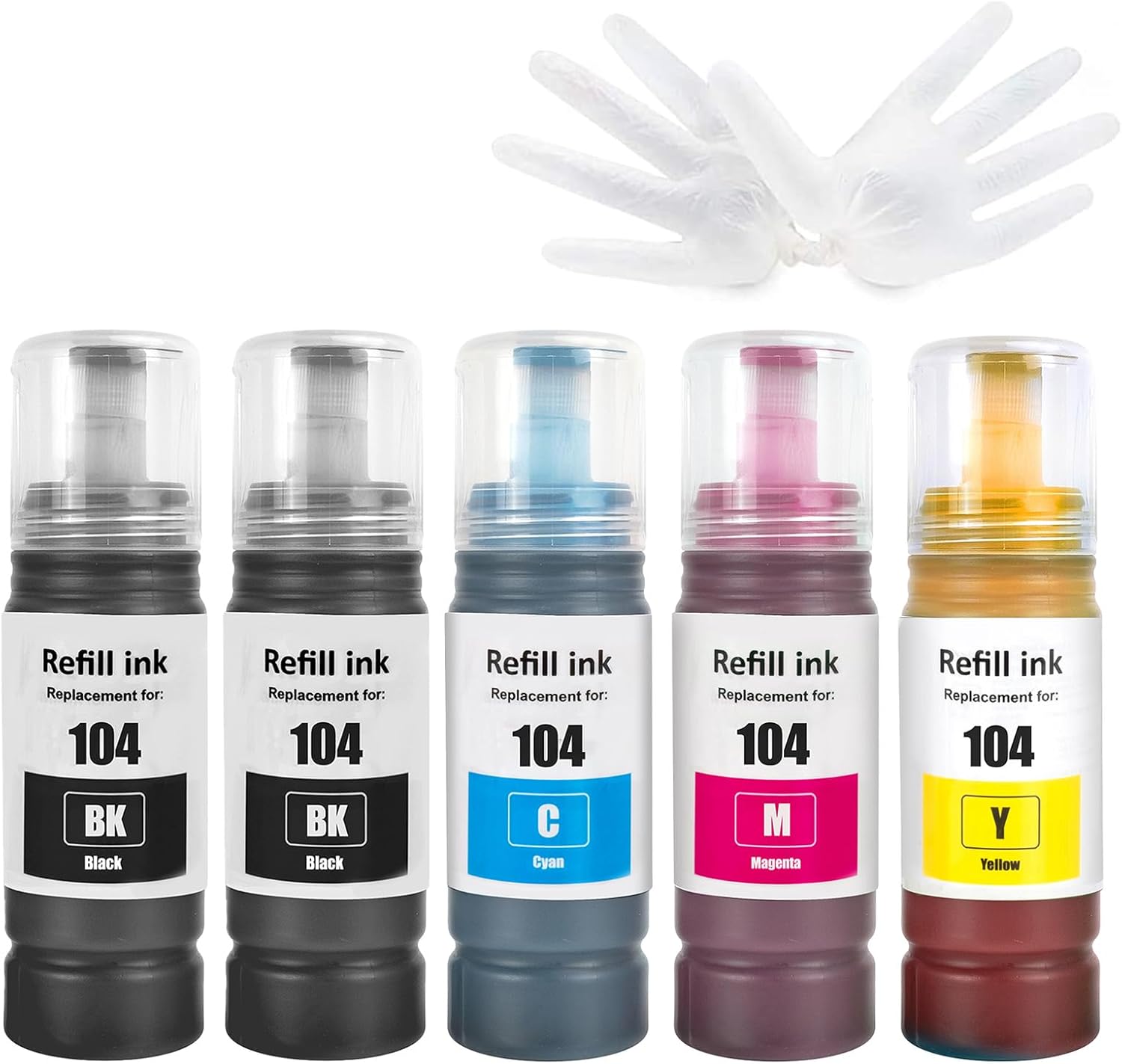 Greenprint Compatible 104 Ink Bottles For Epson Et-2710, Et-2720, Et-2810 & Et-4700 Printers