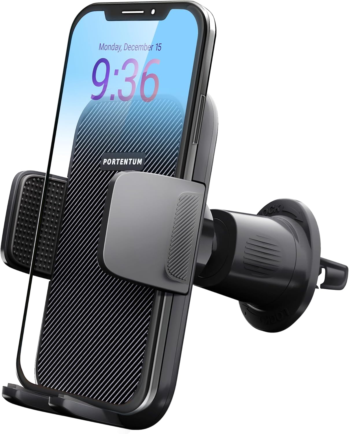 Portentum Car Phone Holder Air Vent Mount With 360° Rotation And One Button Release