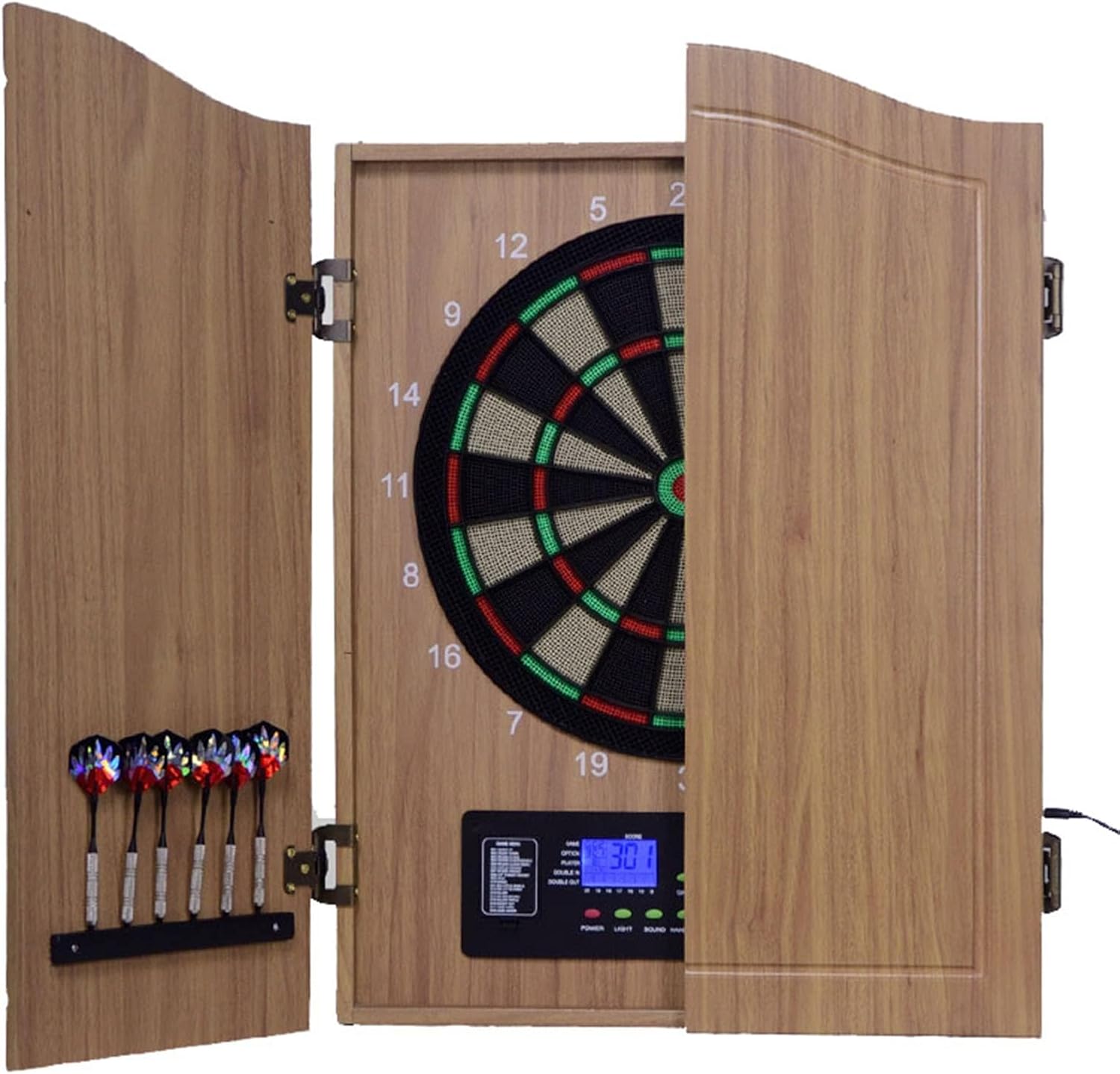 Esasam Electronic Soft Tip Dartboard Set, 18 Games & 159 Variations, Professional Cabinet Design