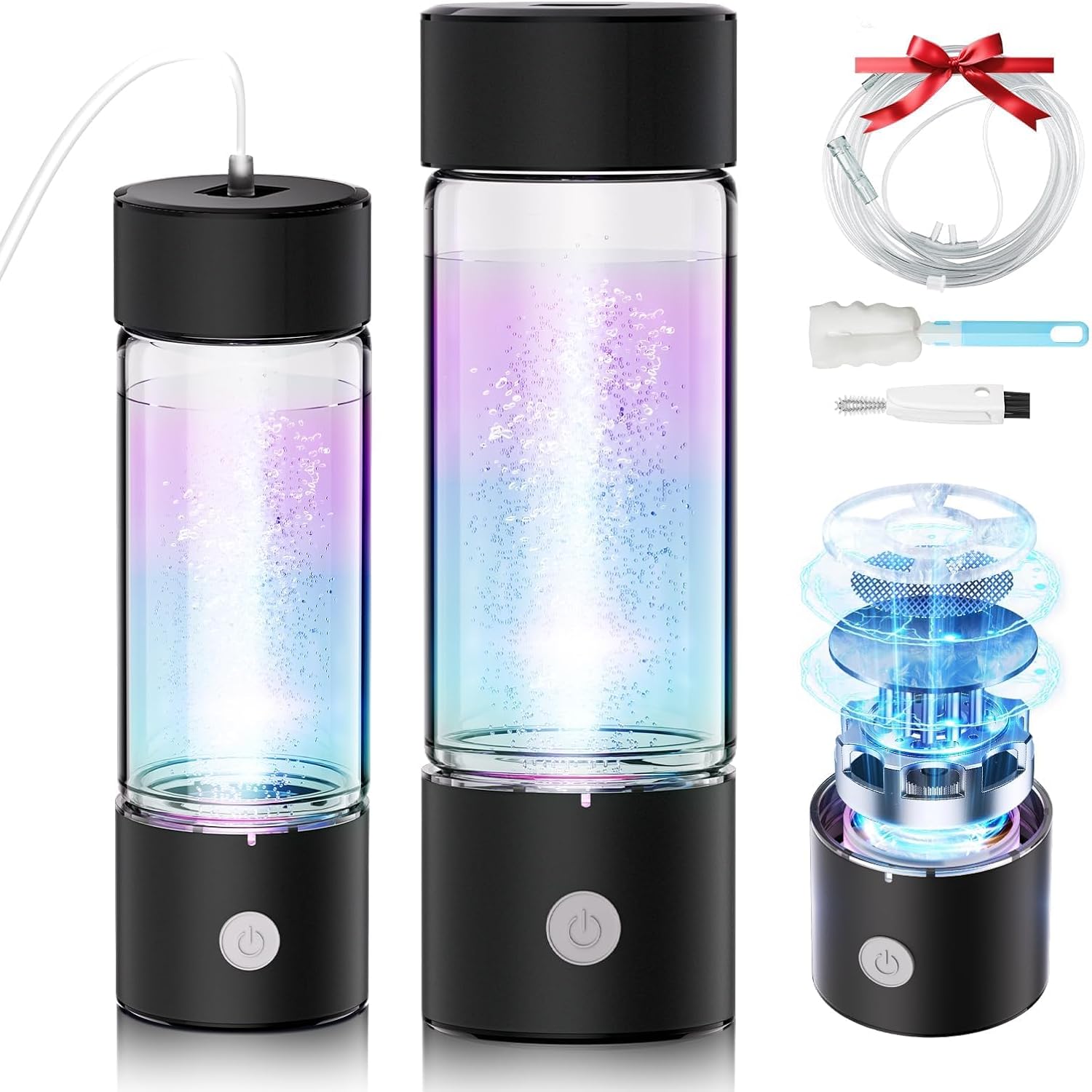 Iuhfsifs 4.0 Upgrade Hydrogen Water Bottle With Brush, Sgs Certified, 3000Ppb Hydrogen Generation