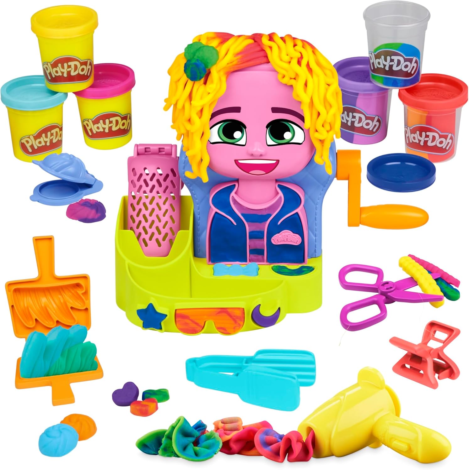 Play-Doh Hair Stylin' Salon Playset F8807 - Creative Hairstyling Toy For Kids