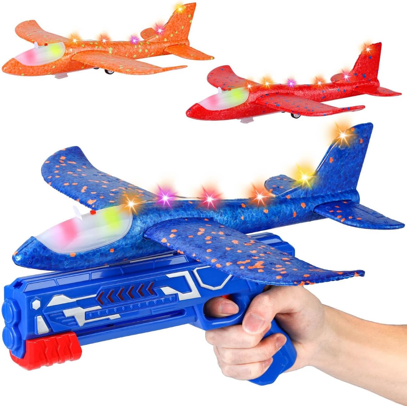 Winstico Airplane Launcher Toy With 3 Foam Glider Planes For Kids Aged 4-9 Years Old