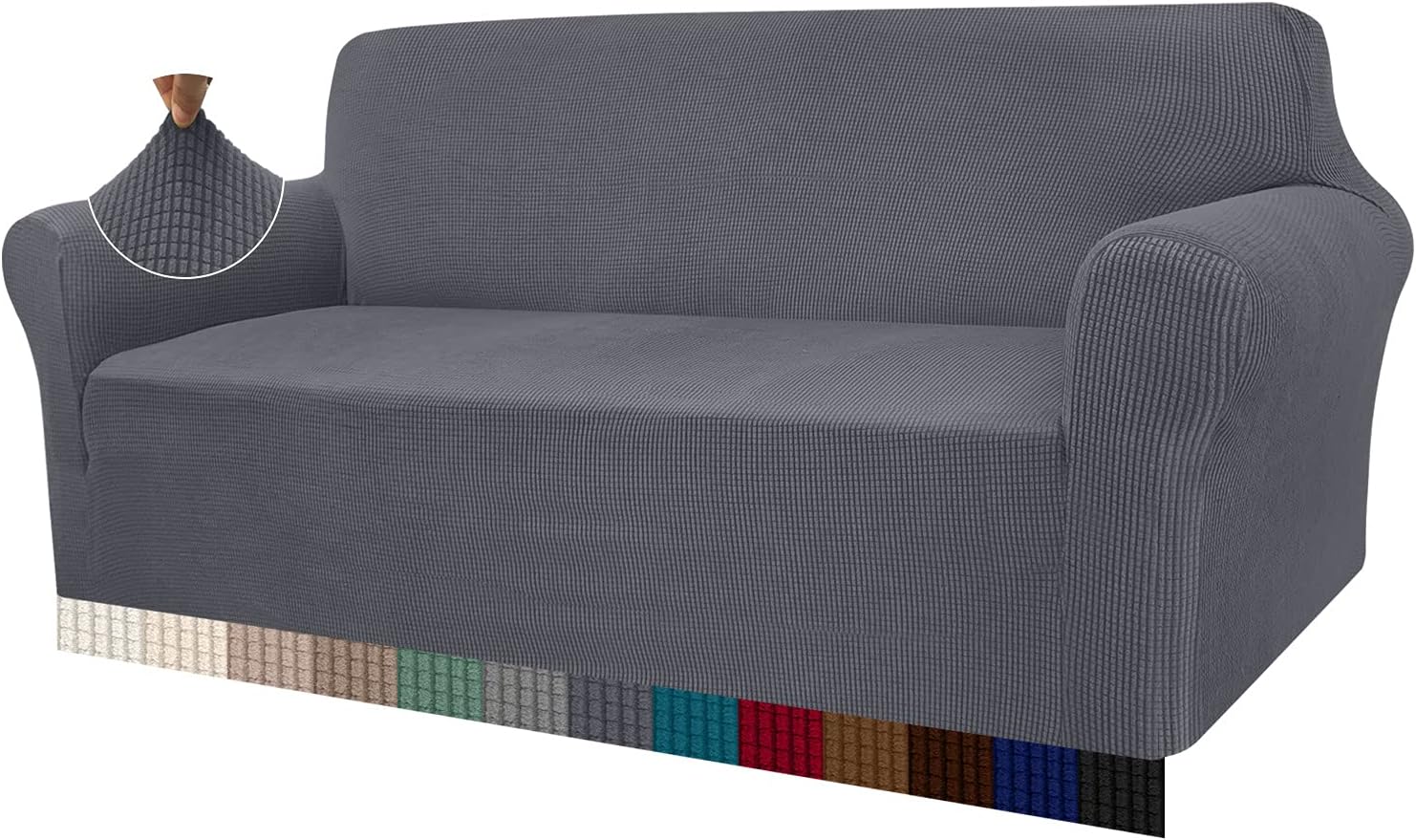 Granbest 3 Seater High Stretch Sofa Cover in Grey