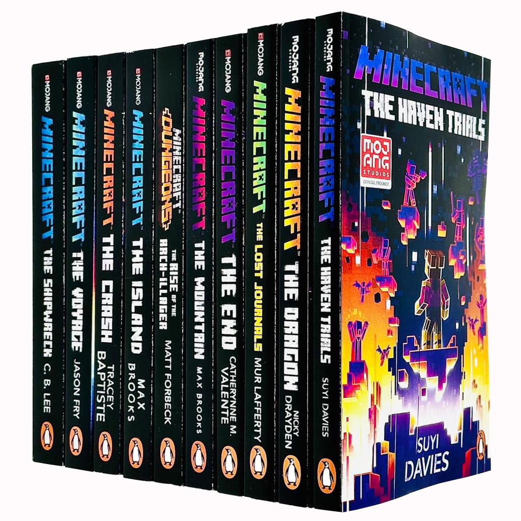 Official Minecraft Novels 10 Book Collection Set By Jason Fry & C.b. Lee