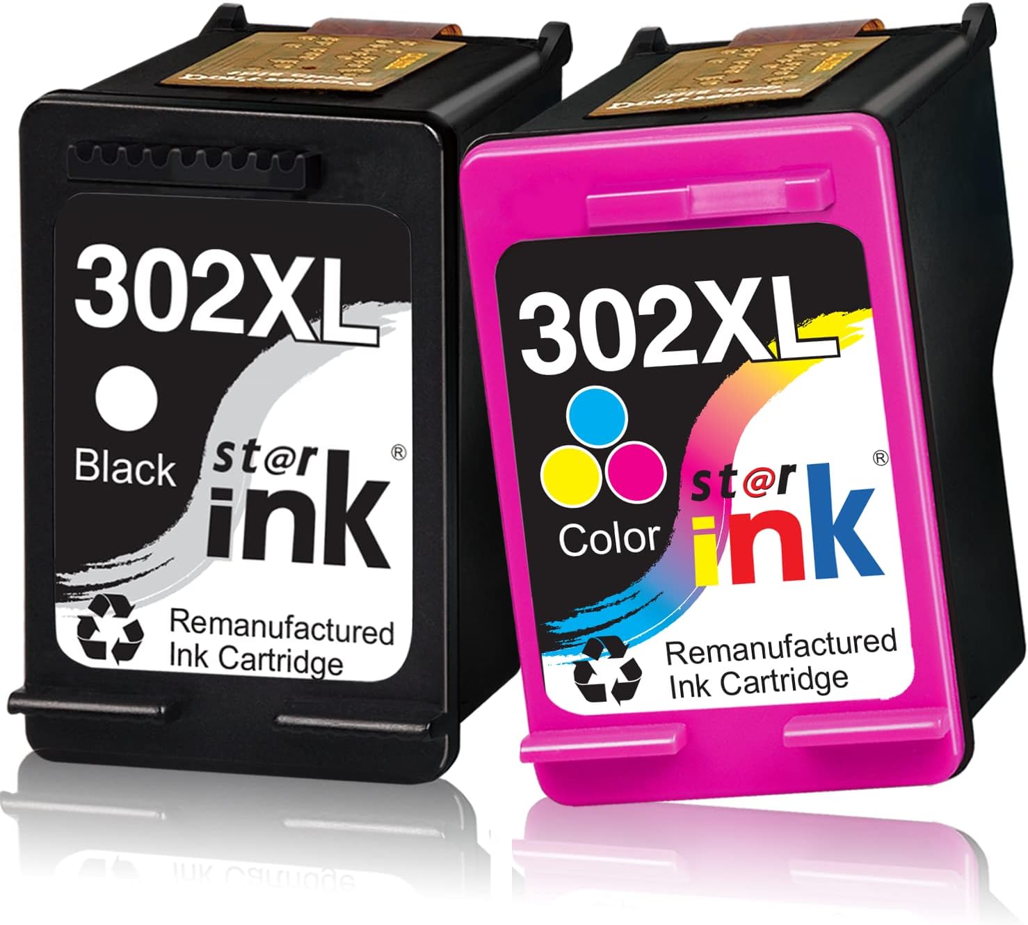 Starink 302Xl Remanufactured Ink Cartridges For Hp Printers, Compatible With Envy And Deskjet Series