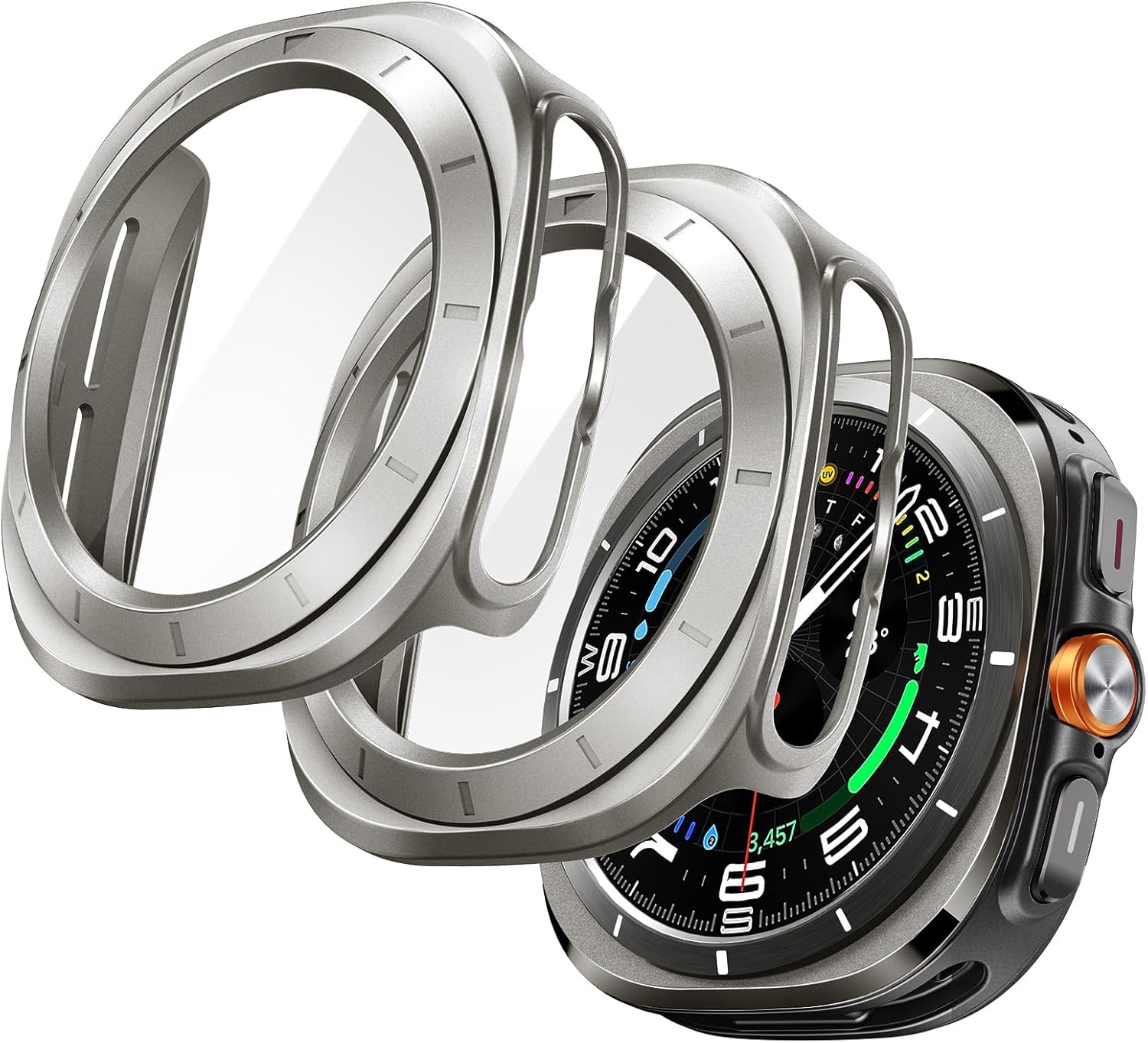 Jetech Case For Samsung Galaxy Watch Ultra 47Mm With Screen Protector