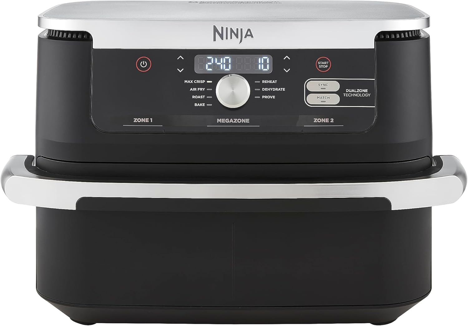 Ninja Foodi Flexdrawer Air Fryer Af500Uk - Dual Zone 10.4L Large Capacity Air Fryer With Removable Divider And 7-In-1 Cooking Functions