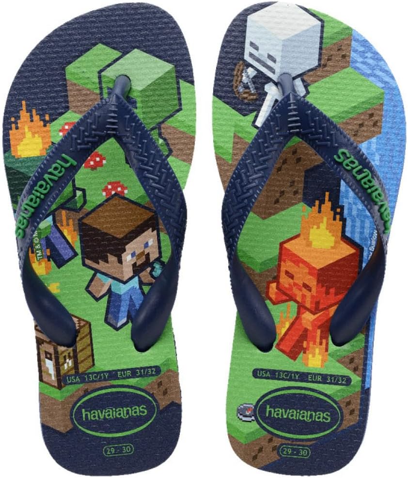 Havaianas Boys Kids Minecraft Flip Flop