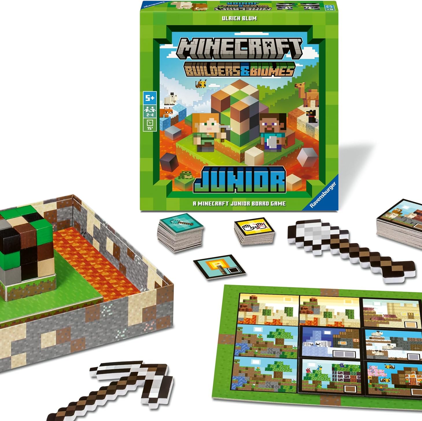 Ravensburger Minecraft Builder & Biomes Junior Board Game For Kids Age 5+