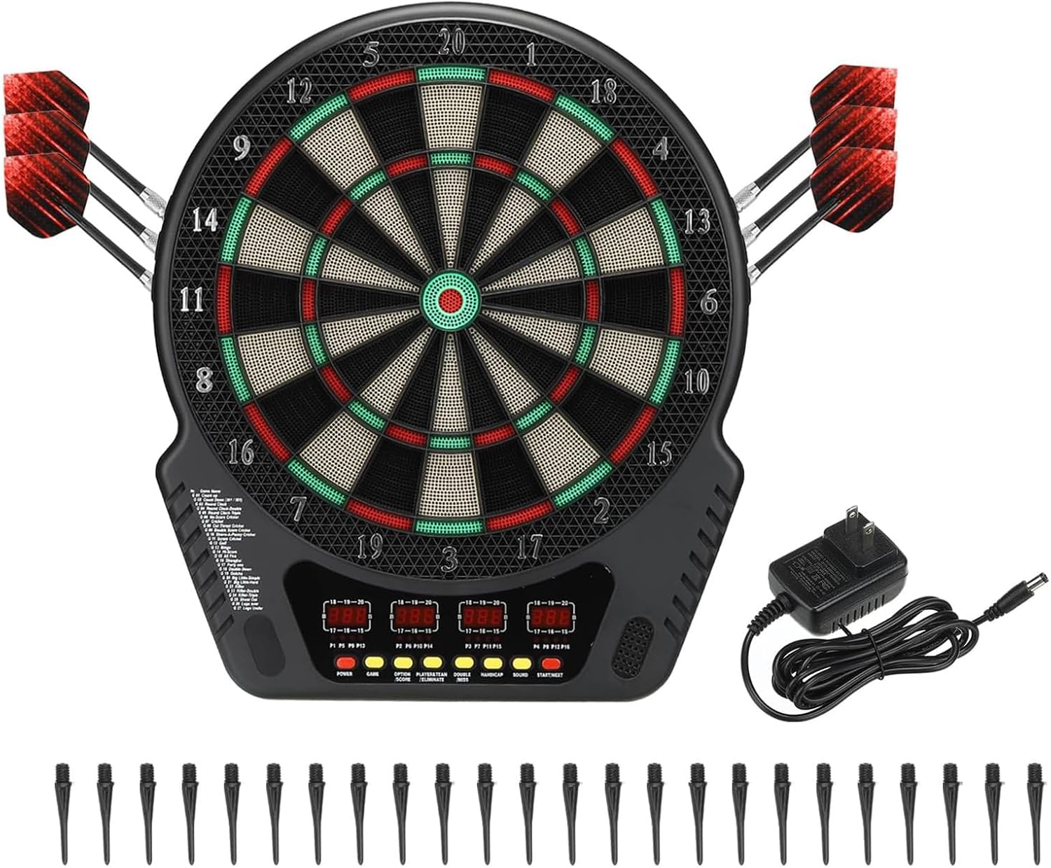Generic Electronic Dart Board With 6 Darts, Digital Soft Tip Dartboard Set, 27 Games And 243 Variants, Model 4Ga9Makd7