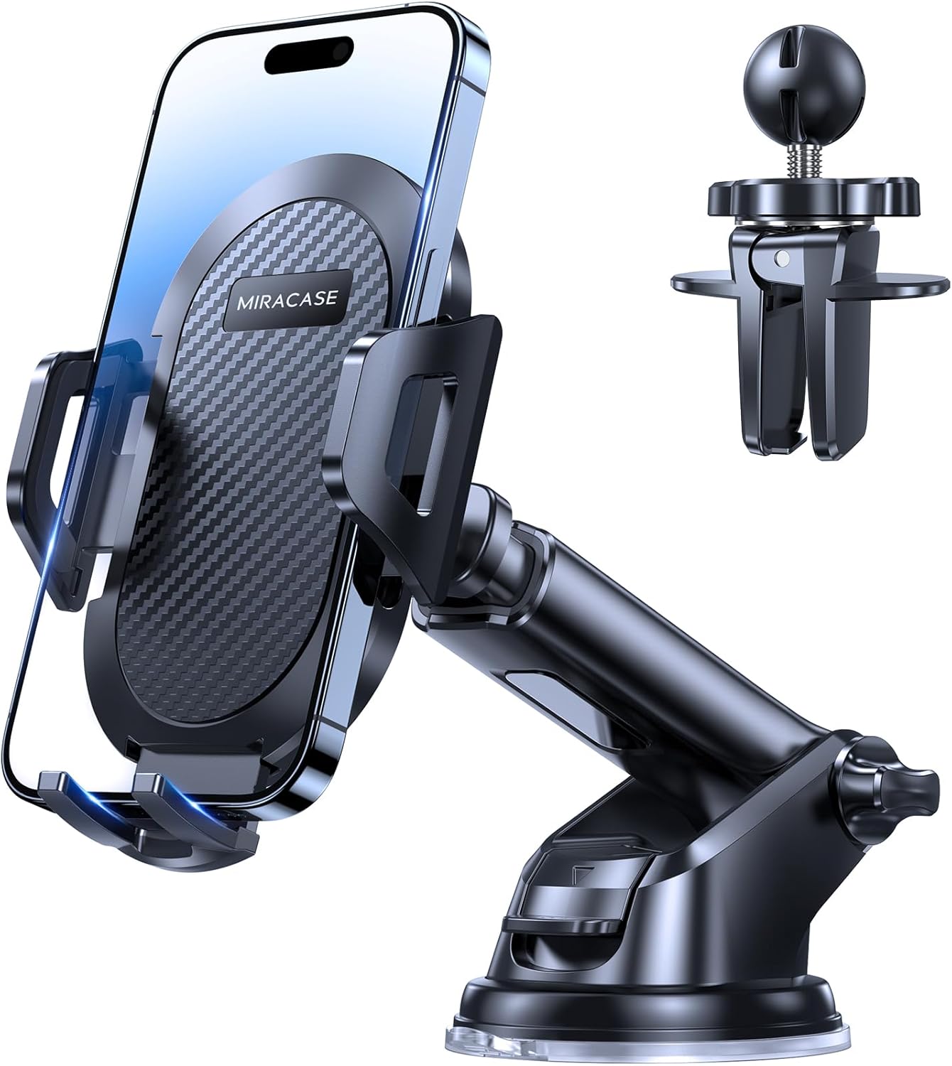 Miracase Car Phone Holder Mount - 360° Rotation Dashboard Windscreen Air Vent Mobile Phone Cradle