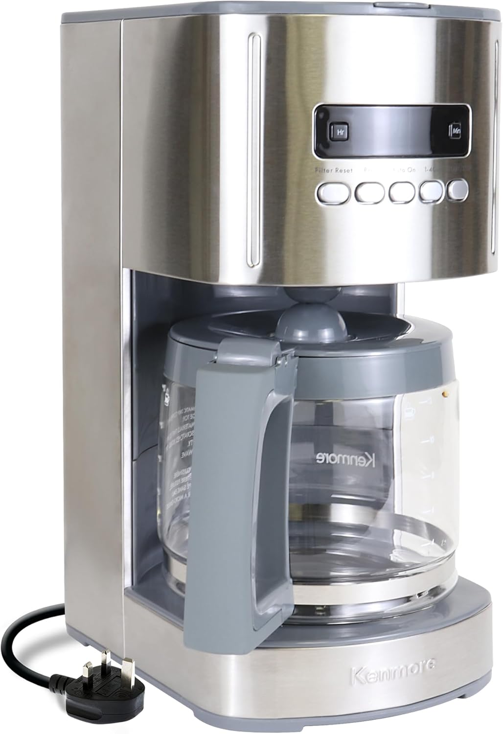 Kenmore 12-Cup Drip Coffee Maker With Programmable Timer, Kkcm12S Model, Silver