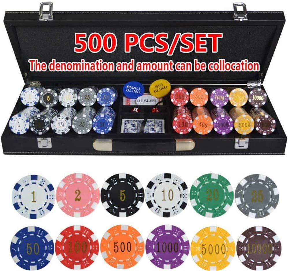 Tx Girl 200-500Pcs Abs Poker Chips Set With Leather Case