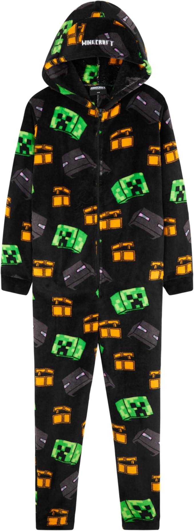 Minecraft Boys Fleece Hooded Onesie Pyjamas - Official Minecraft Merchandise Kc-0011A