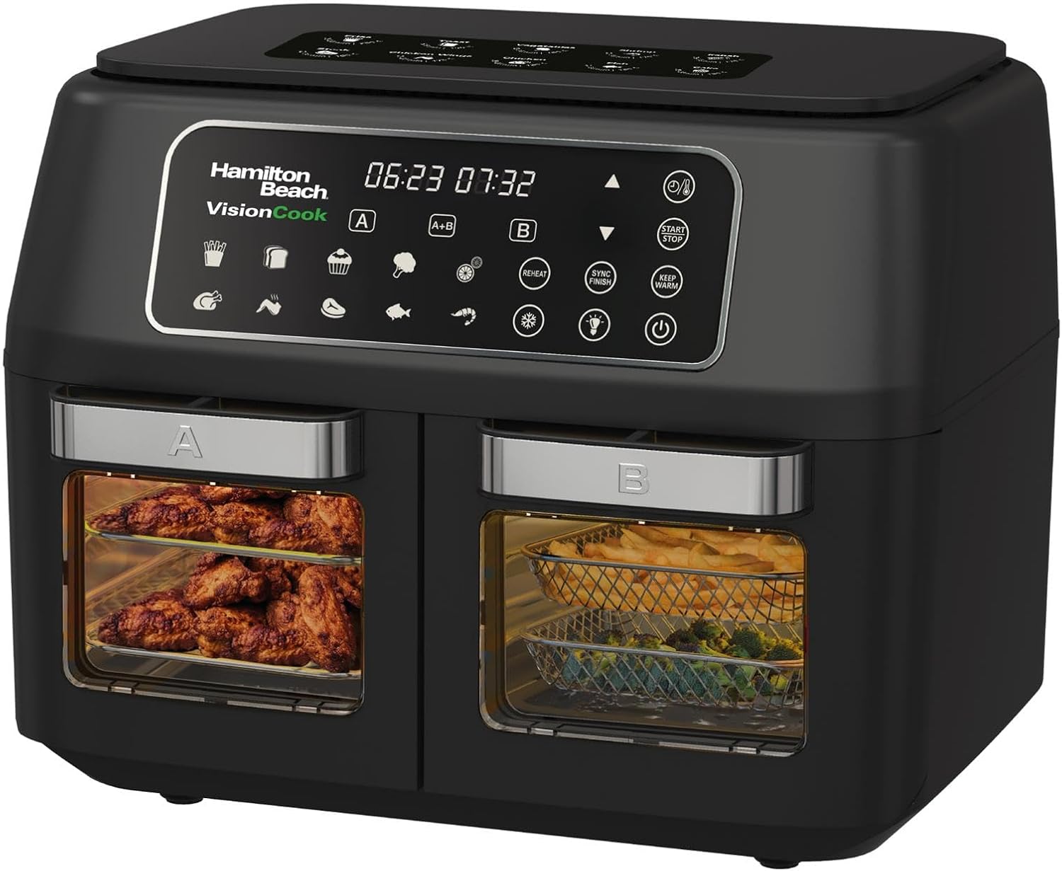 Hamilton Beach Visioncook Dual Airfryer Hb2116A 11L Digital Air Fryer Oven