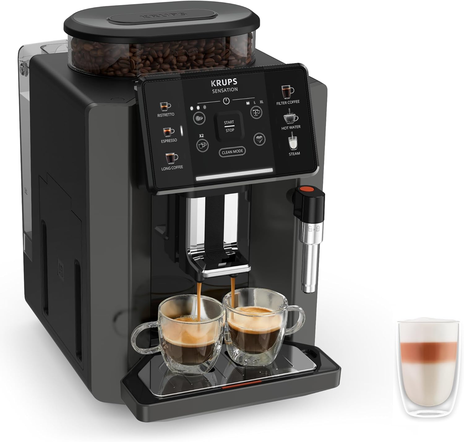 Krups Sensation C50 Ea910840 Automatic Coffee Machine, Bean To Cup, Cappuccino & Latte Maker