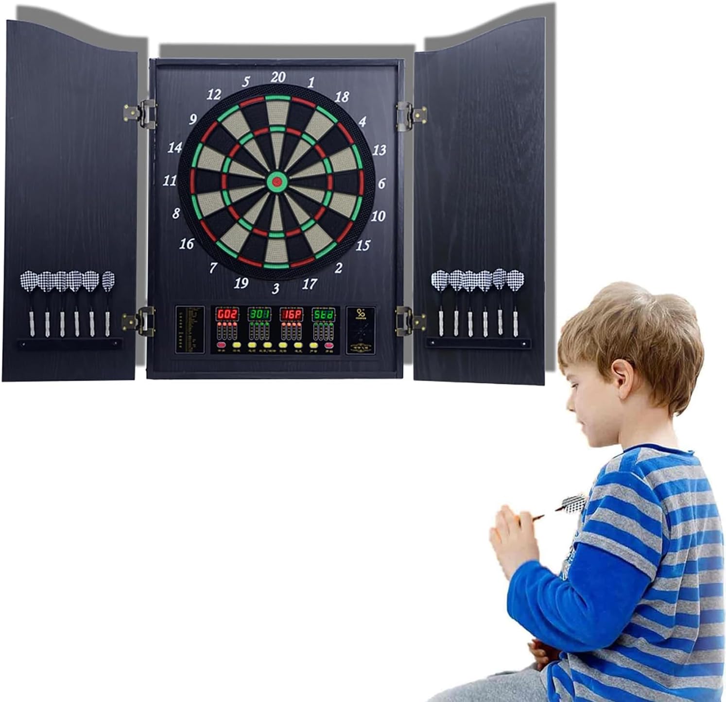 Mavdecll 18 Inch Electronic Dart Board Ss0275001479 With Led Display And Soft Tip Darts