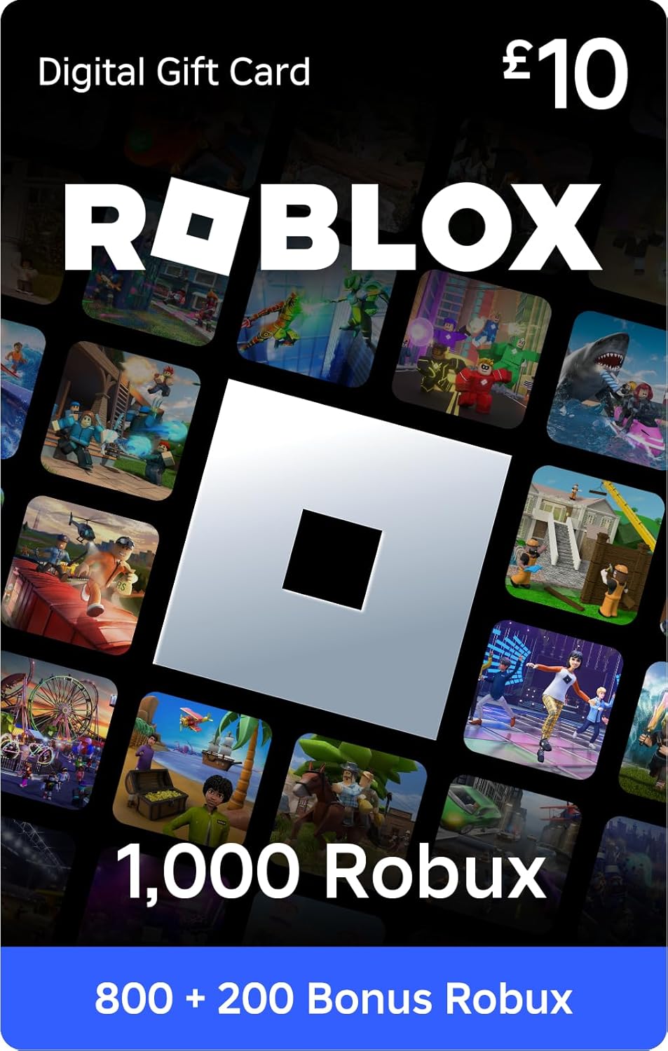 Roblox Gift Card 1,000 Robux Digital Code With Exclusive Virtual Item