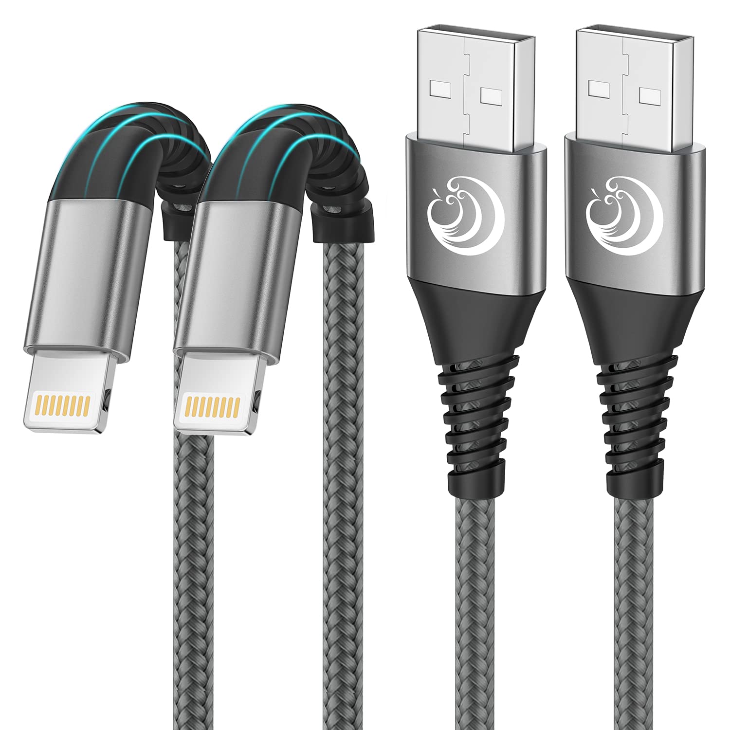 Yosou 2Pack 2M Mfi Certified Iphone Charger Cable Fast Charging Lead For Iphone 14/13/12/11 Pro Max Xs Xr X 8 7 6 Plus Se, Ipad