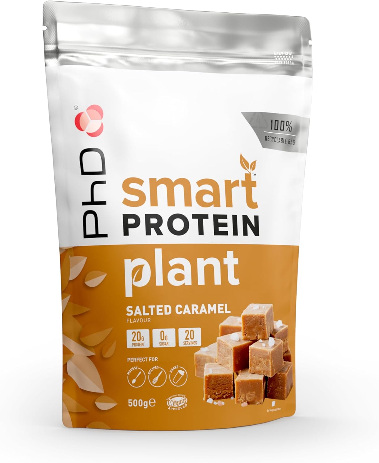 PhD Smart Plant High Protein Vegan Shake 500g - Salted Caramel